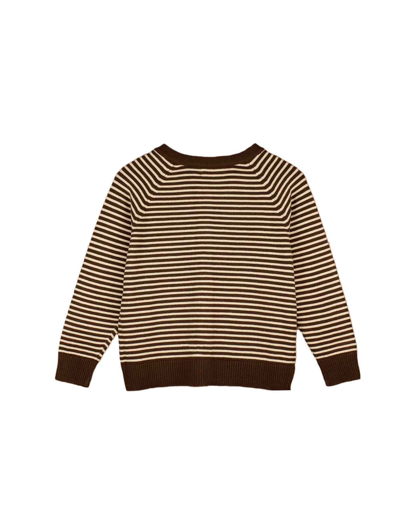 favo cardigan | chicory coffee w. sand stripes