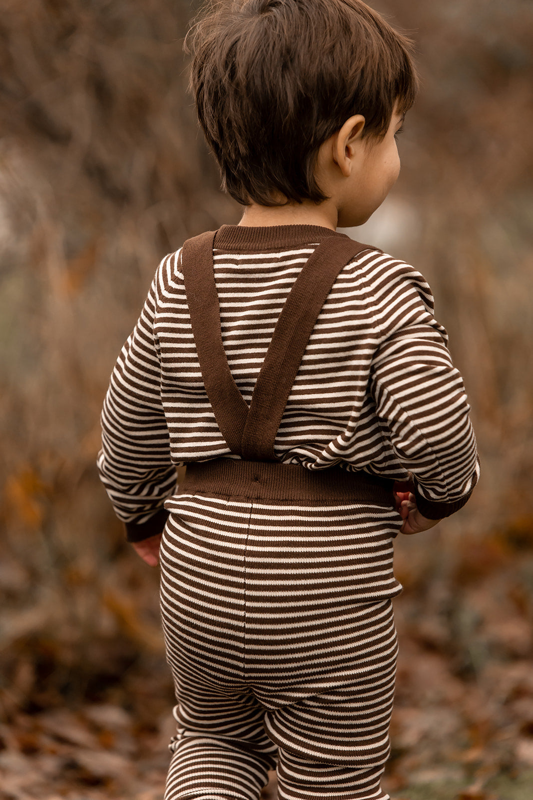 favo cardigan | chicory coffee w. sand stripes