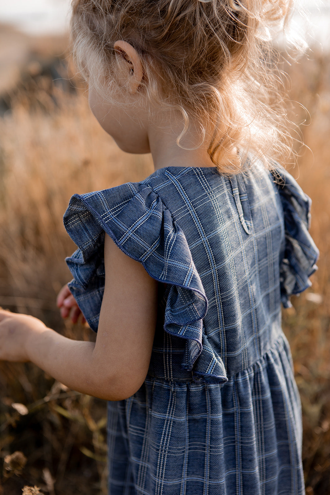 miro ruffle dress | navy