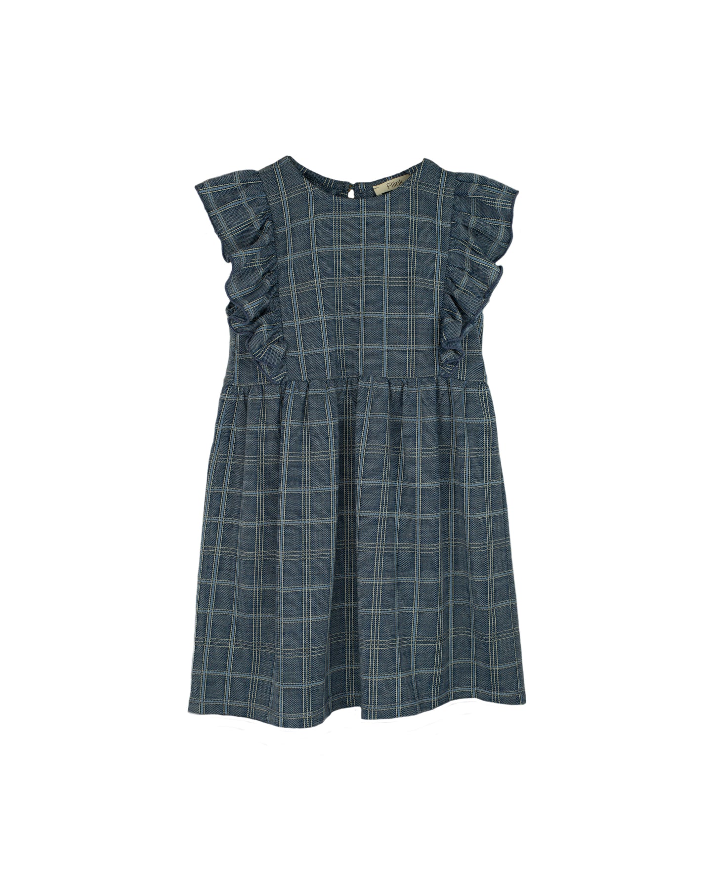 miro ruffle dress | navy
