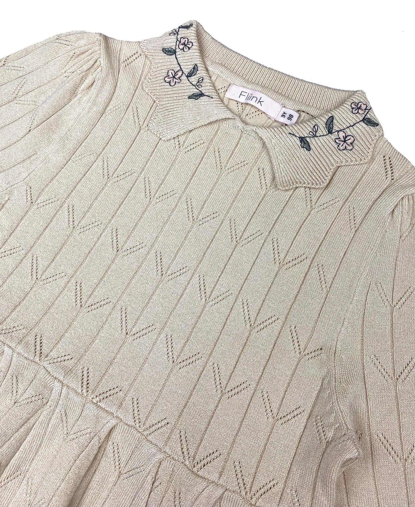 sunny embr. ls blouse | sandshell