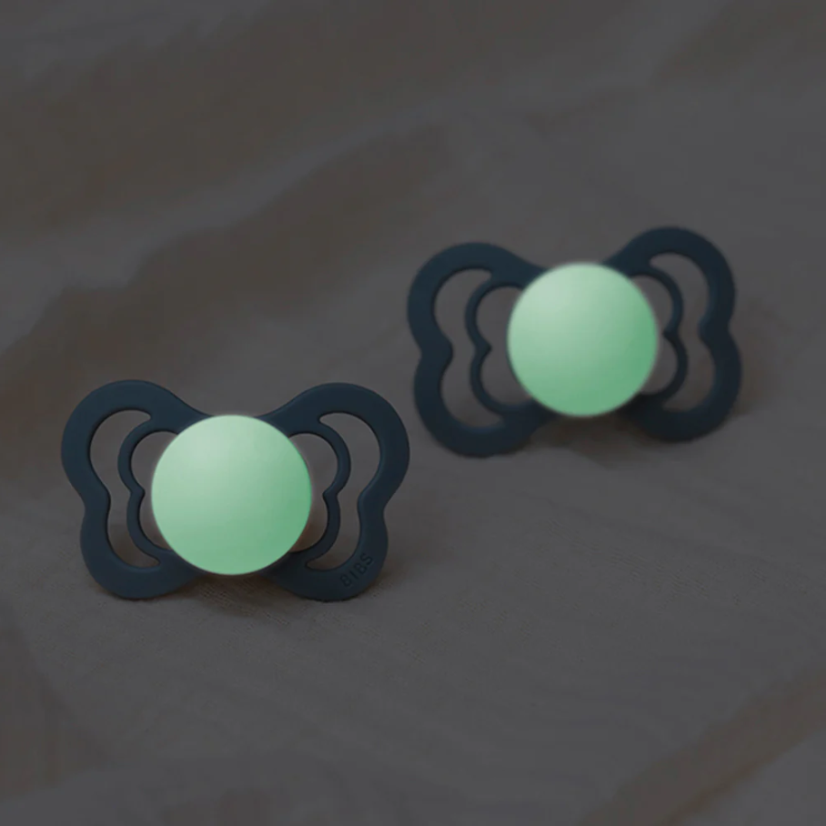 Bibs Supreme Glow snuð 2stk | Blush/Vanilla | stærð 1 - Silicon