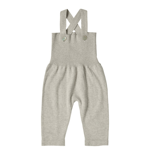 Baby High Waist Overalls | Taupe Melange