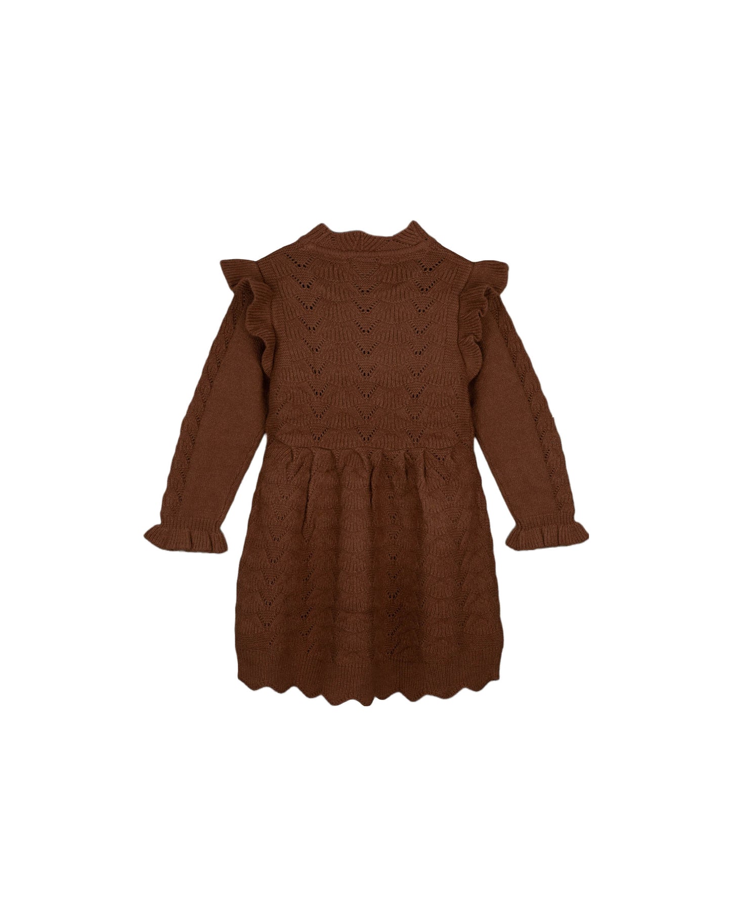 benna new ruffle dress | carob brown