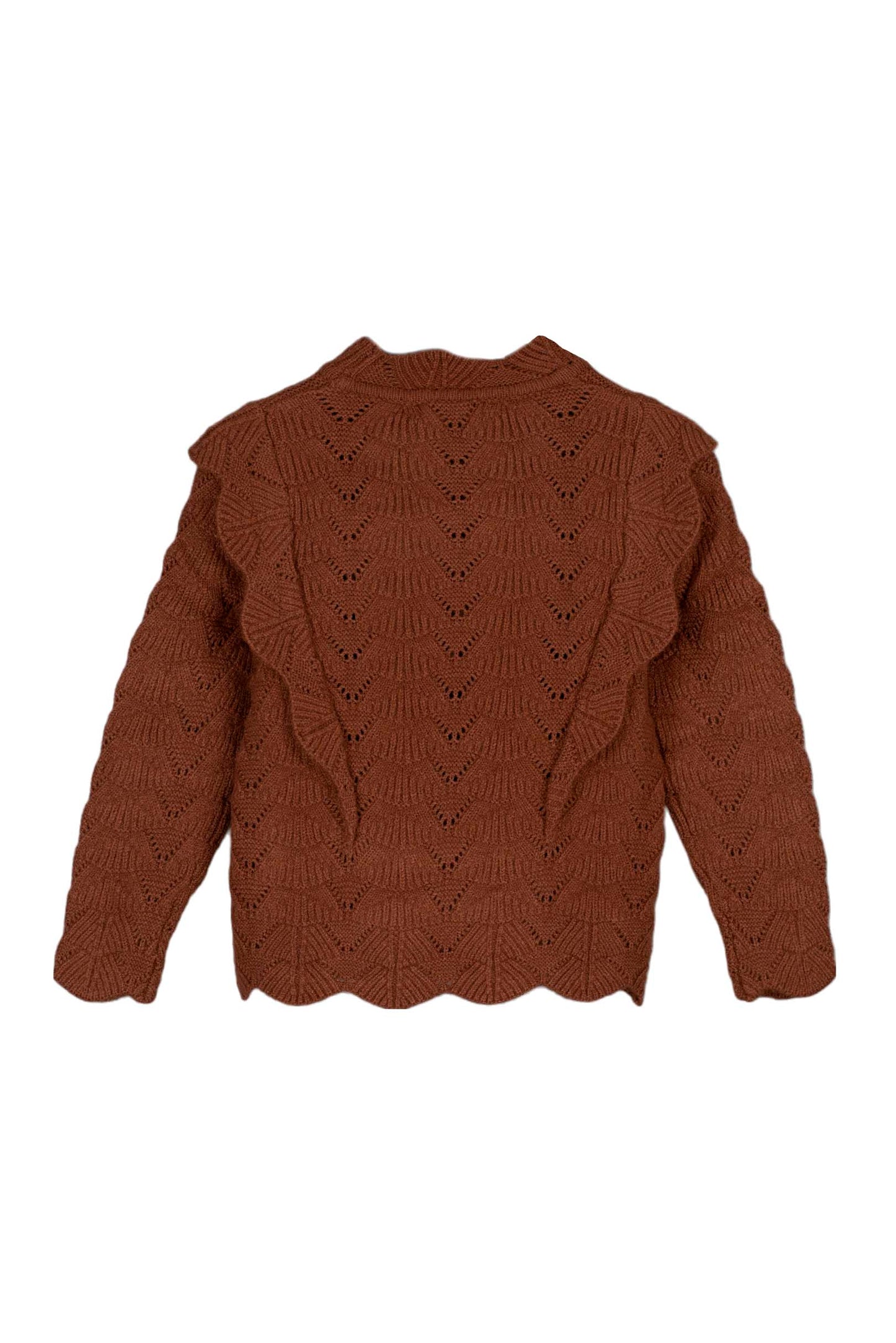 benna ruffle blouse | carob brown