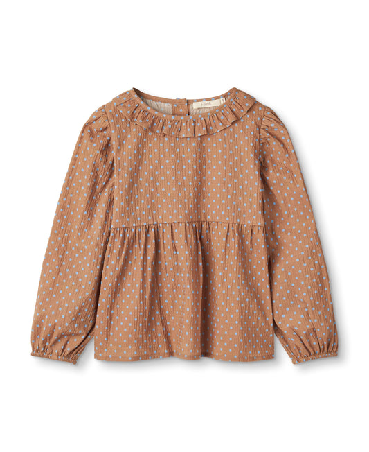 toto ls blouse | tigers eye dot aop