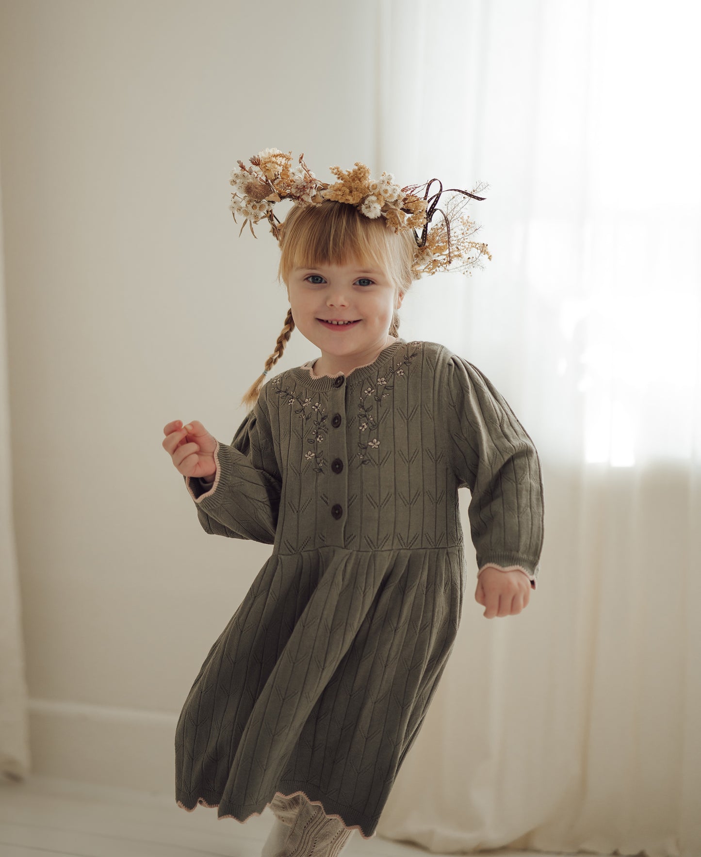 sunny embr. 3/4 knit dress | 2 litir