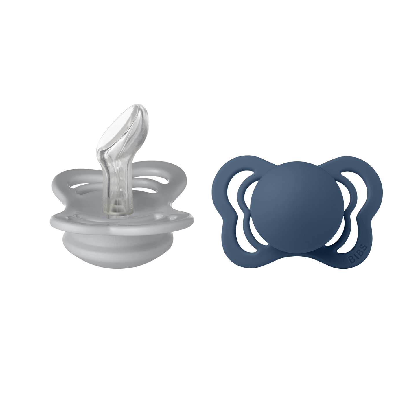 bibs couture snuð 2stk | cloud & steel | stærð 1 - silicone