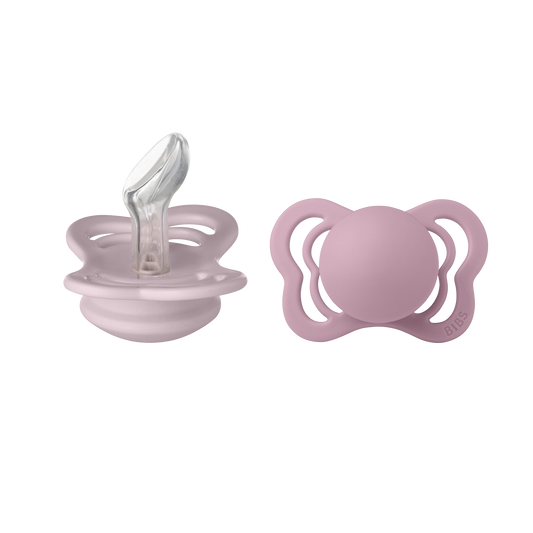bibs couture snuð 2stk | dusky lilac & heather | stærð 2 - silicone
