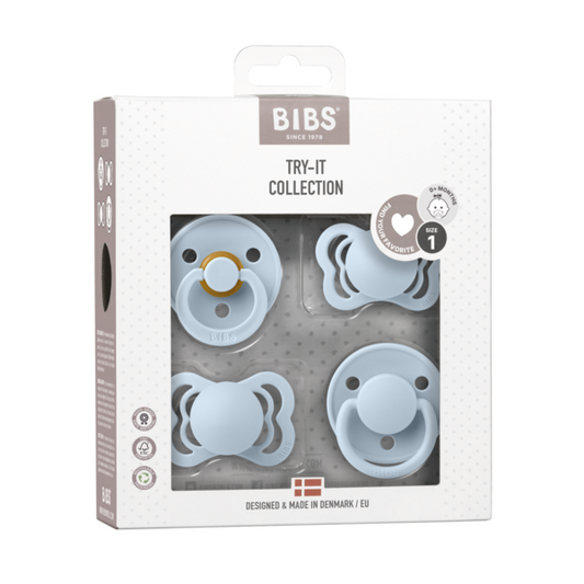 bibs try-it collection snuð 4stk | baby blue